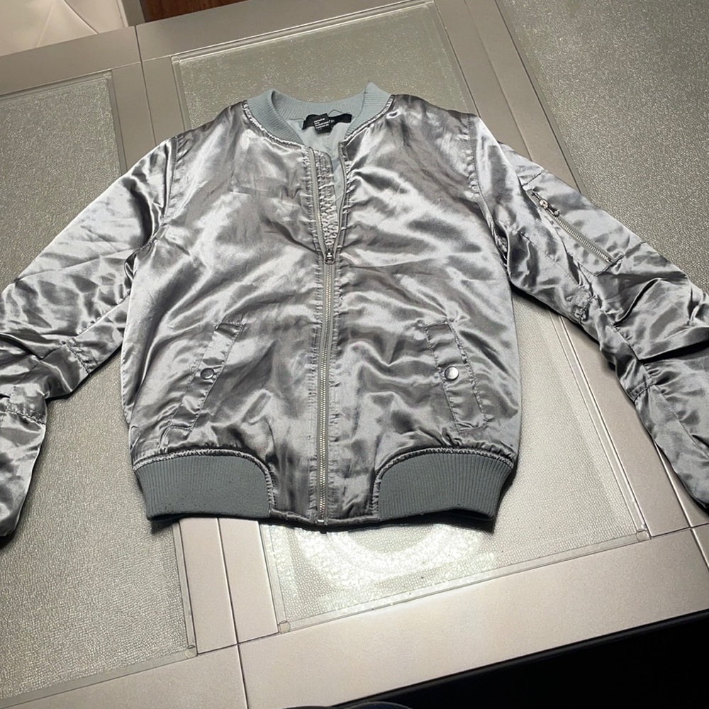 Olive bomber jacket